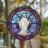 2D Holiday Pendants Halloween Acrylic Stained Glass Window Decorations Garden Decorations Home Porch Decorations