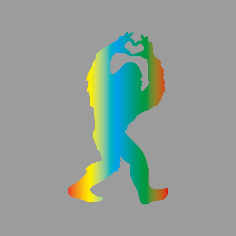 Sasquatch love inspiration heart креативные и забавные наклейки для фанатов мультфильмов и любителей, высокое качество для автомобилей, грузовиков, мотоциклов и ноутбуков