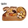 Holiday Party Serving Tray Wooden Charcuterie Tray, 250th Anniversary Patriotic Platter for Cheese Salami Snacks, Durable Kitchen Decor Gift American