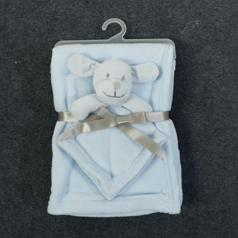 Baby Security Blanket Cartoon Animal Comforter Coral Fleece Swaddle Newborn Infant