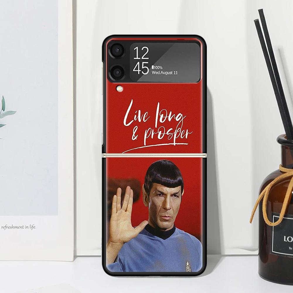 Чехол Star Movie T-Trek для телефона Samsung Galaxy Z Flip 7 6 5 4 3 5G Flip3 Flip4 Flip5 ZFlip6 ZFlip7 Черный Fundas Galaxy Z