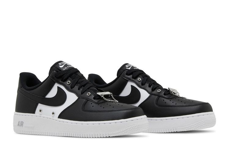 Мужские кроссовки Nike Air Force 1 Low '07 PRM Черный Белый Металлический Серебристый Черный/Белый/Металлический Серебристый