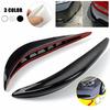 1 Pair Universal Car Rubber Front/Rear Bumper Anti-Scratch Corner Protector Lower Lip Guard Cover