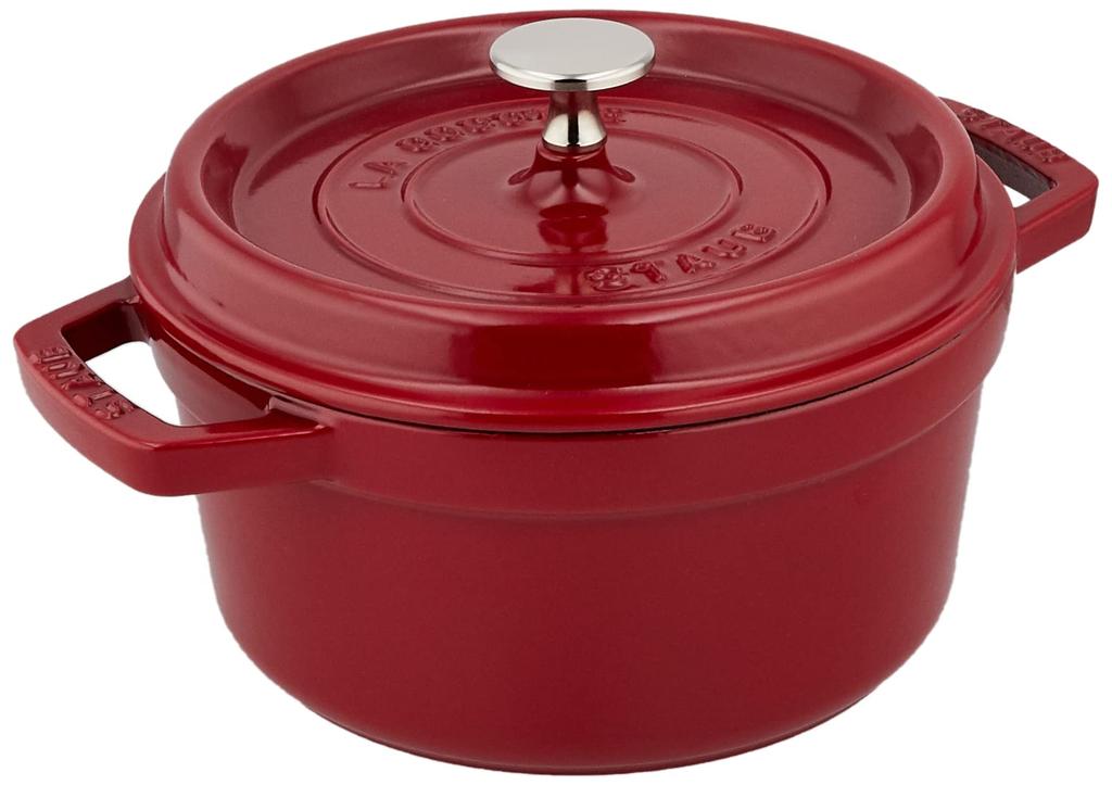 Staub Pot Pico Cocotte Round 20cm Oven Safe Bordeaux Two-handled