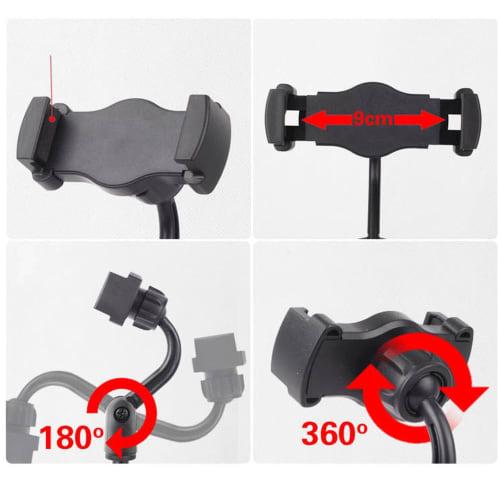 Microphone Tripod Stand with Microphone Holder, Stable, for Filming, Podcasting, and Singing, Clip Holder Set, Anti-Slip, Convenient Storage, Ideal fo