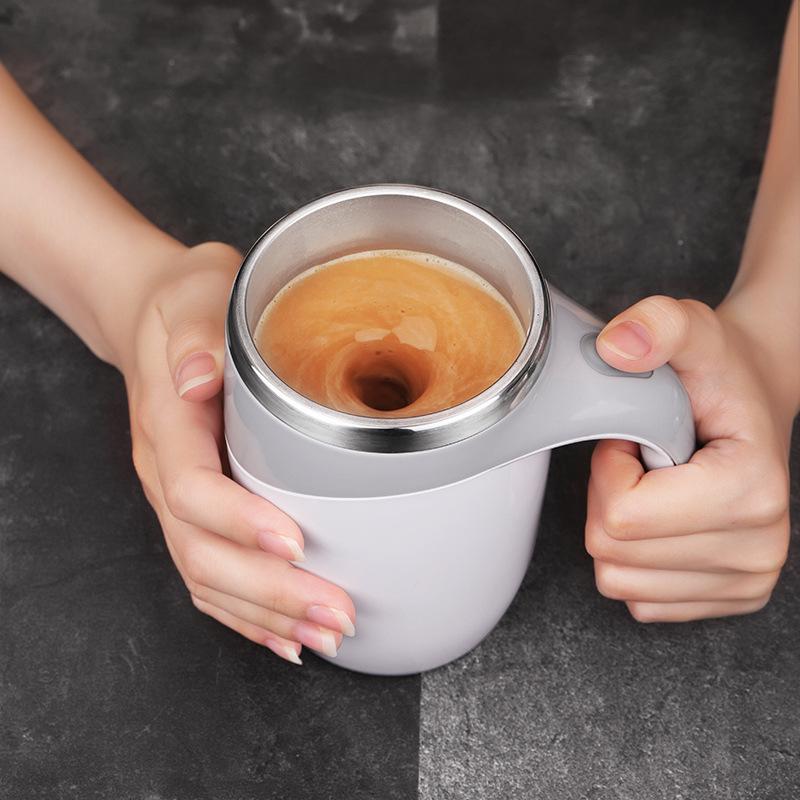 380ml Self Stirring Mug 304 Stainless Steel Water Bottle Insulated Mixing Coffee Cup