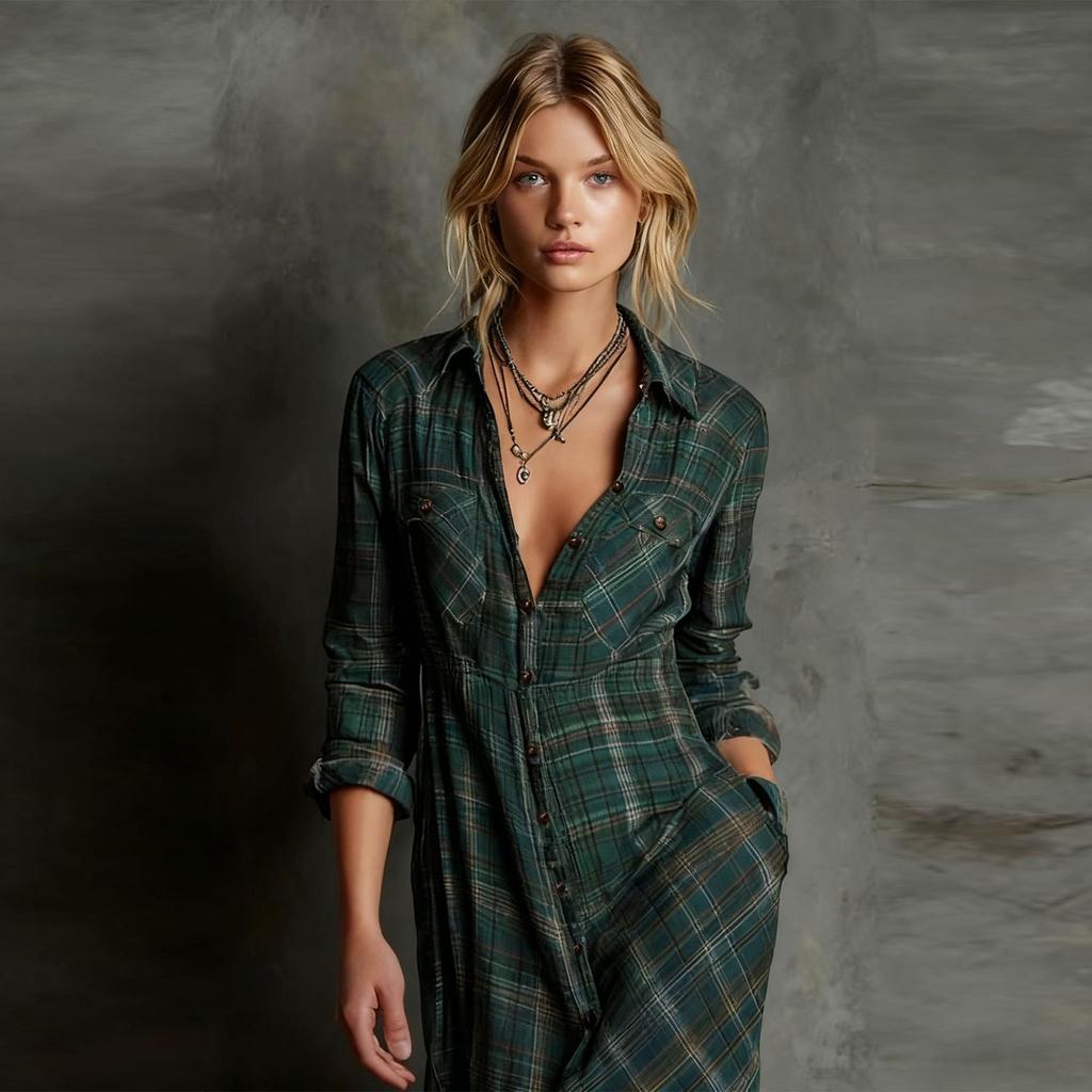 Women's Fashionable Long-sleeved Elegant Dress