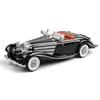 1/24 Mercedes Benz 500K Классический автомобиль Сплав Литой Модель Настольные украшения Имитация Звук Свет Игрушка Подарок для детей
