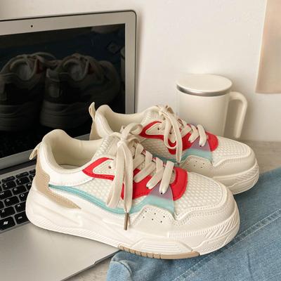 Белые туфли на платформе для женщин Весна и осень Уличная спортивная повседневная обувь Дышащая женская обувь Новая обувь Mujer