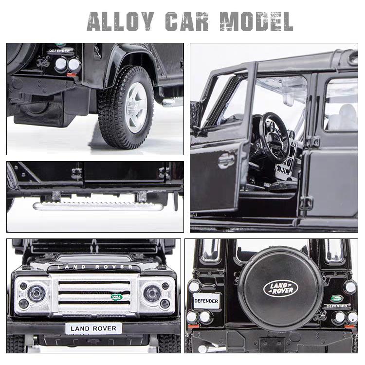 Внедорожник Land Rover Defender 5-дюймовый металлический автомобиль-симулятор литой игрушечный автомобиль RMZ city 1:36 моделей из сплава, подарки для детей