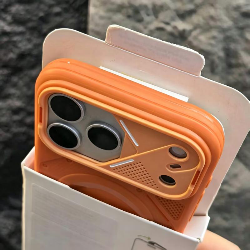 Luxury Hybrid Armor Magnetic For Magsafe Case For 17 16 15 14 13 12 Pro Max Lightning Cooling Wireless Charging Cover
