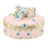 Hand Painted Trinket Box Enamel Vintage Jewelry Storage Box Metal Jewelry Organizer Decorative Rings Earrings Necklace