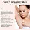Grass-Fed Beef Tallow Deodorant Stick, Bergamot Scented, 48-Hour Odor Control for Underarms Private Parts, Aluminum-Free