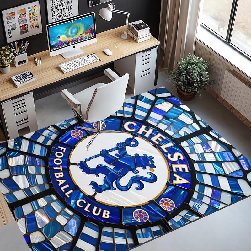 football club F.C Pattern Rug, Indoor/Outdoor Mat, for Picnic, Gameroom, Bedroom, Office, Living Room, Home Decor Carpet, Birthday Gift