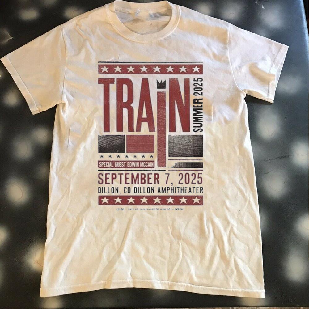 Train Summer Tour 2025 T Shirt All Size S M L 2345XL Short sleeve EE18