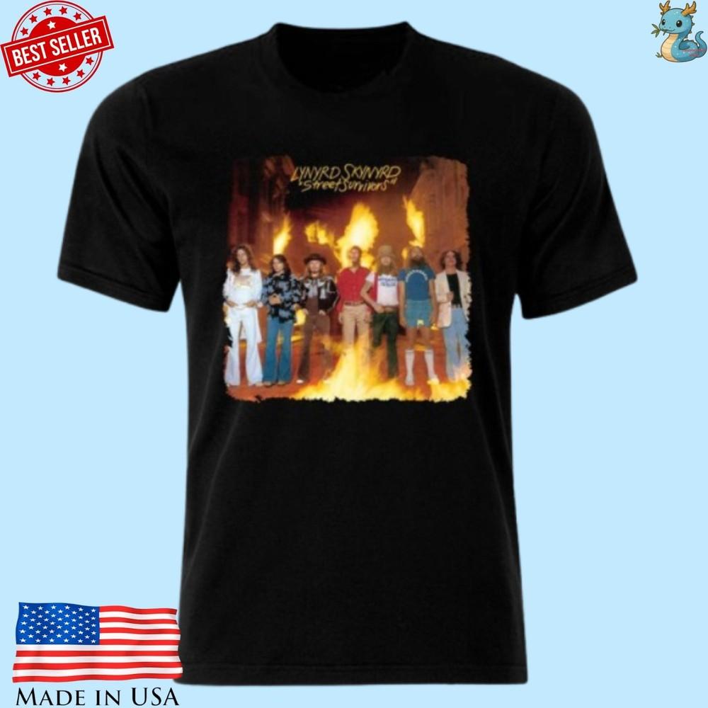Lynyrd Skynyrd Street Survivors Album Rock Band T-shirt Reprint Unisex T-Shirt