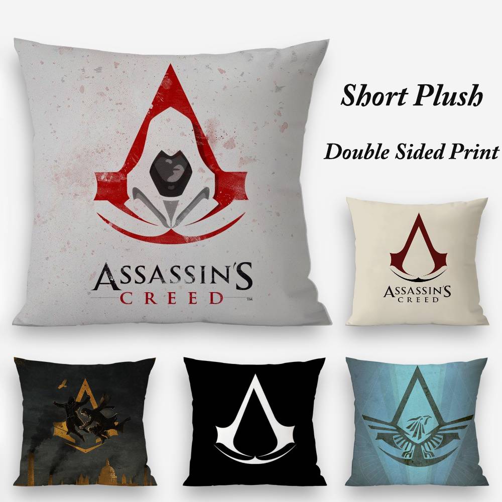 Наволочка А-Assassin's Creed Плюшевая Ткань Мягкая Двусторонняя Печать Чехол на Подушку для Дивана Покрывала для Подушек