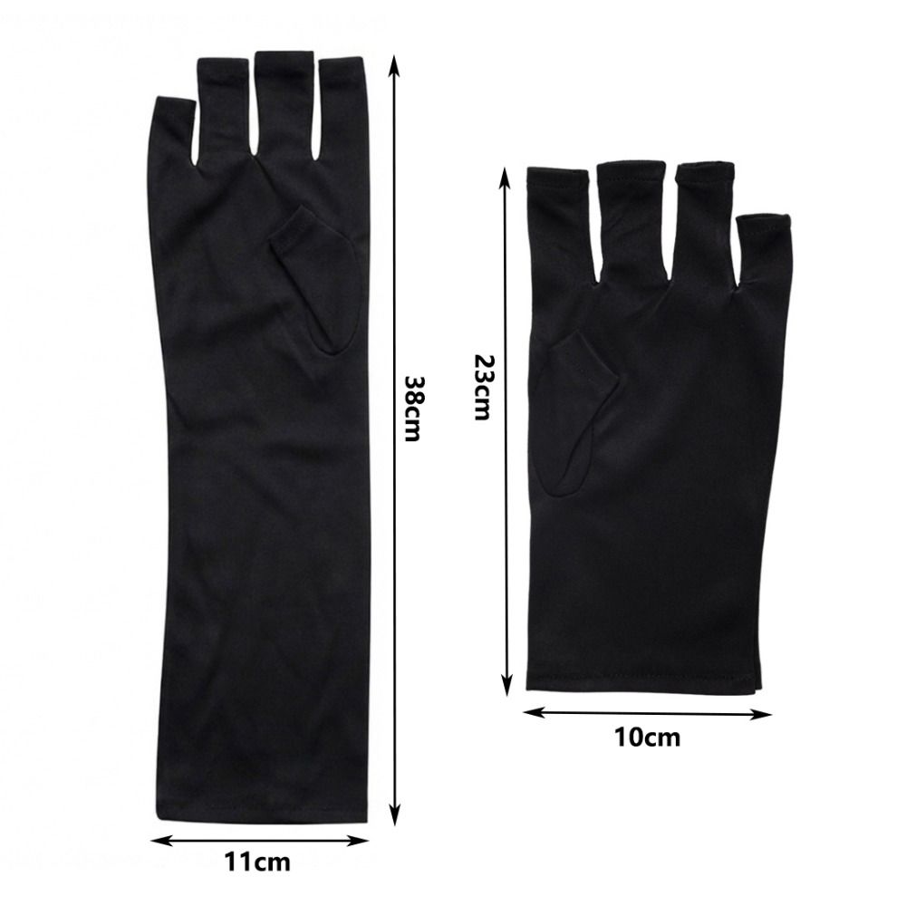 Half-finger Sunscreen Gloves Anti -UV UV-protective Gloves Durable Nail Painting Gloves  Nail Tools