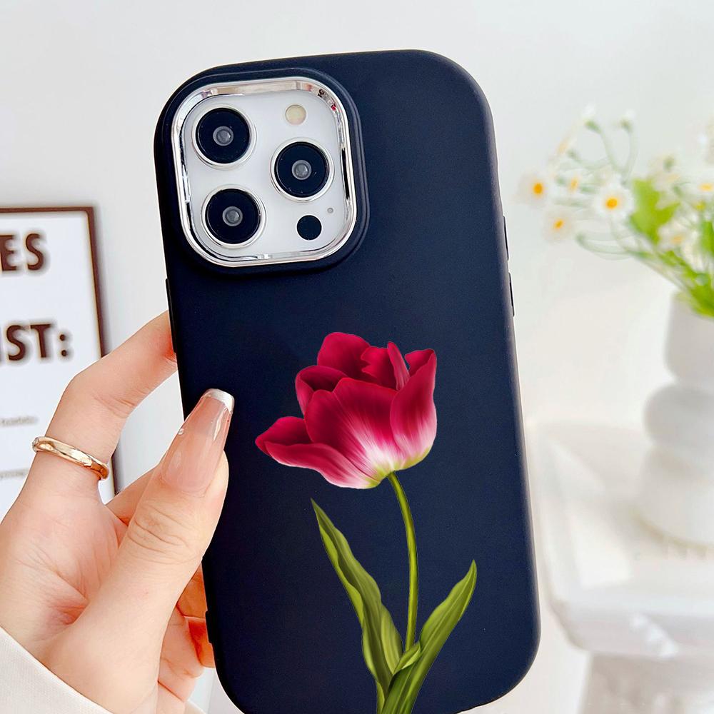 LZ16 Flower Soft Phone Case for Samsung S24 Ultra S23 Plus S21 FE A16 A54 A34 A05s A06 Infinix Hot 40 30i Lens Protection Shockproof Cover