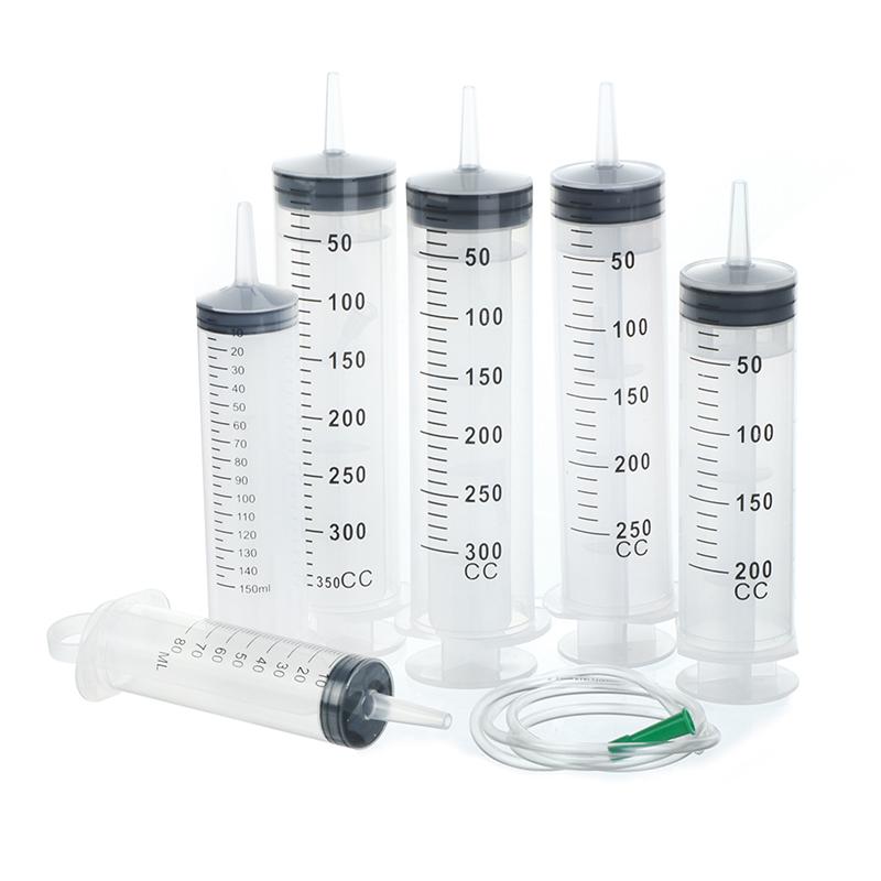 Большой многоразовый измерительный шприц для питательных веществ для гидропоники, 80–350 мл + трубка 1
