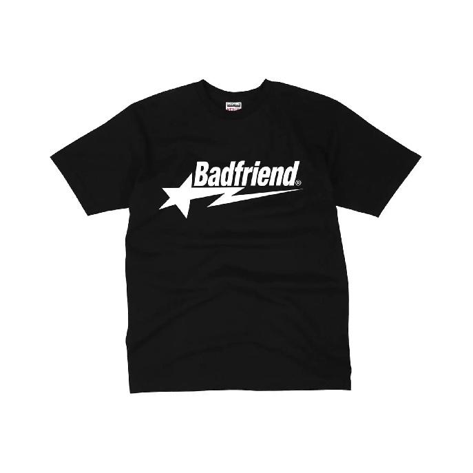 Хлопковая футболка с буквенным принтом, свободные топы с принтом Badfriend, свободные топы с короткими рукавами и круглым вырезом