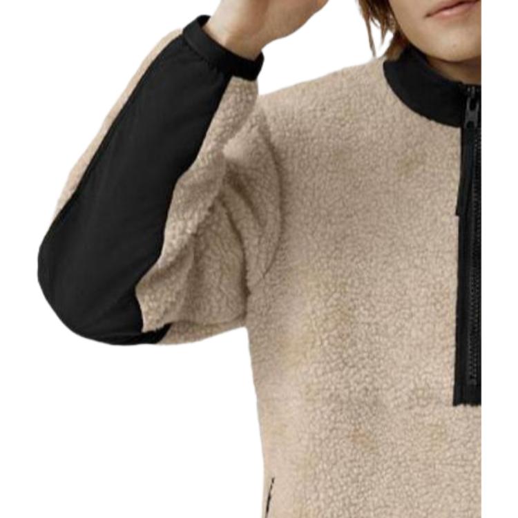 Canada Goose Color Block Casual Loose Sweater Men sweater Light-Brown 7053M1-950