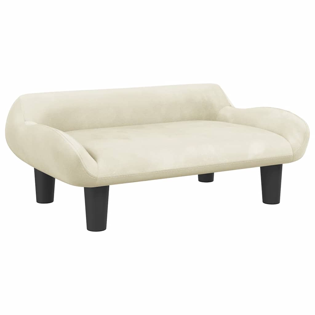 Dog Bed Cream 70 x 40 x 24 cm Velvet