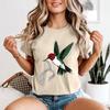 Hummingbird Palestine Unisexs T Shirt Keffiyeh Ladies Tee Peace For Palestine