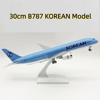 Игрушки B787 Корейская модель Airways 30 см Литой смоляной самолет 787 Модель Авиационный самолет С подставкой Самолет Подарок