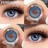 Funsachy 2 шт. цветные контактные линзы для глаз 2 шт. сине-зеленые цветные линзы красивые зрачки для ежегодного макияжа косметические коричневые контактные линзы