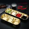 1/2/3/4 Grids Condiment Tray Seasoning Container Divided Sauce Tray BBQ Sauce Plate  Kitchen