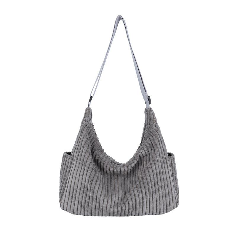 Stylish Korean Corduroy Tote Bag For Women With Large Capacity For Everyday Use