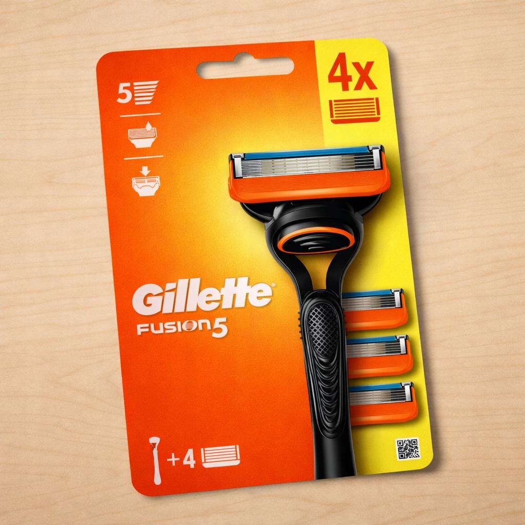 Gillette Fusion5 Men' Razor Plus 4 Replacement Blades