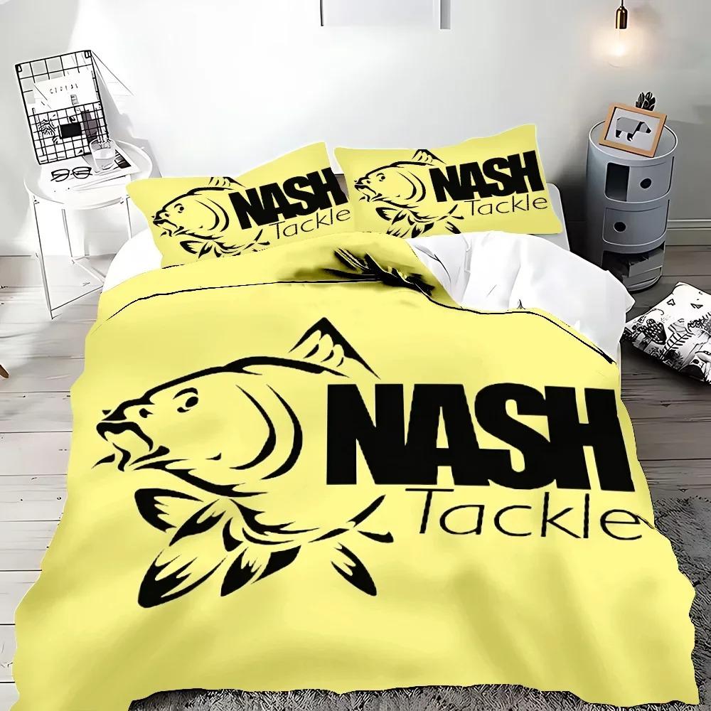 N-Nash Fishing logo Duvet Cover Pillowcase Bedding Set Adult Boy Girl Bedroom Decoration Children Gift Single Double Large Size