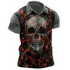 Fashionable men's polo shirt with a turn-down collar and vintage pattern