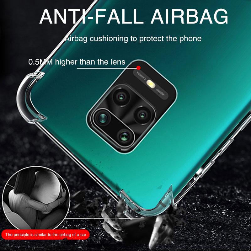 Прозрачный ударопрочный чехол из ТПУ с усиленными углами (Airbag) для Xiaomi Redmi Note 9 9s Note9 Pro, прозрачный мягкий силиконовый чехол
