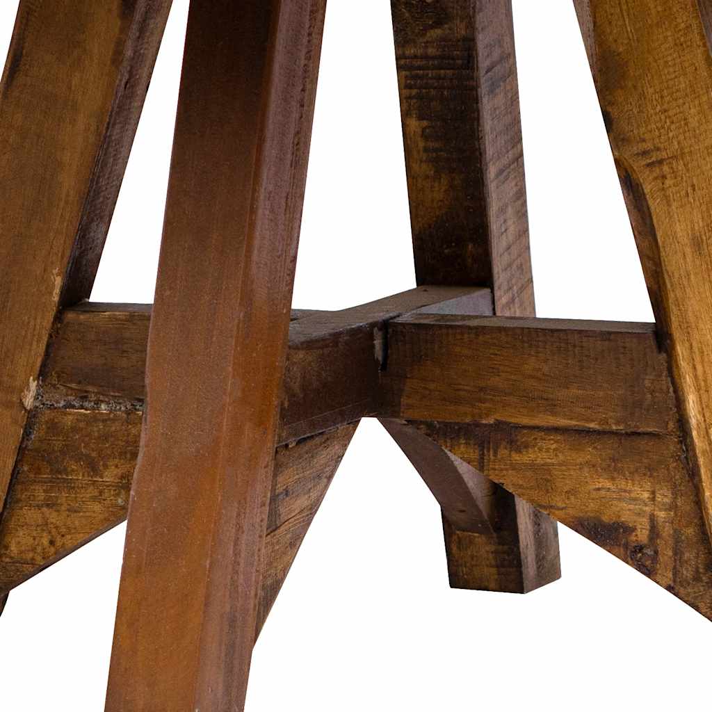 Coffee Table Made of Mixed Reclaimed Wood 60x45 cm Silver & Brown