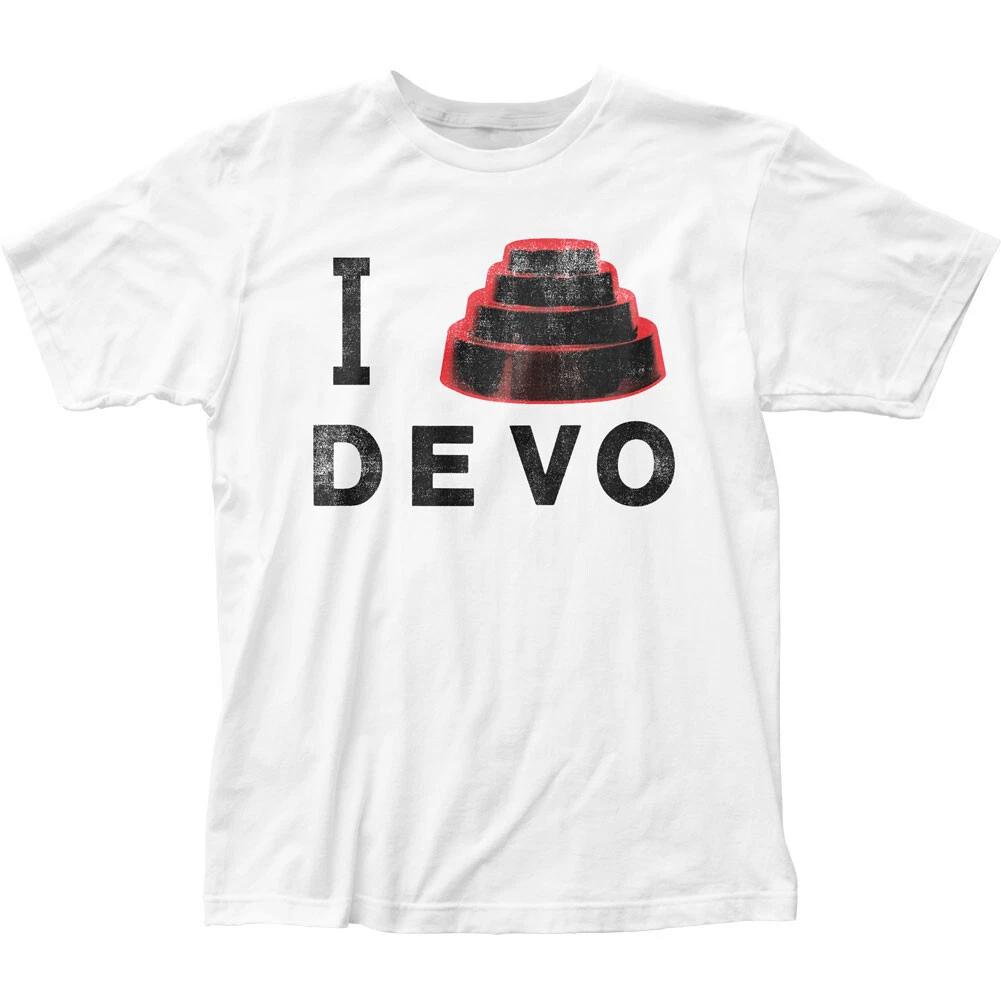 Должен ли я Dome DEVO T Мужская футболка Рок-н-ролл Музыка Классическая футболка группы Новая Белая