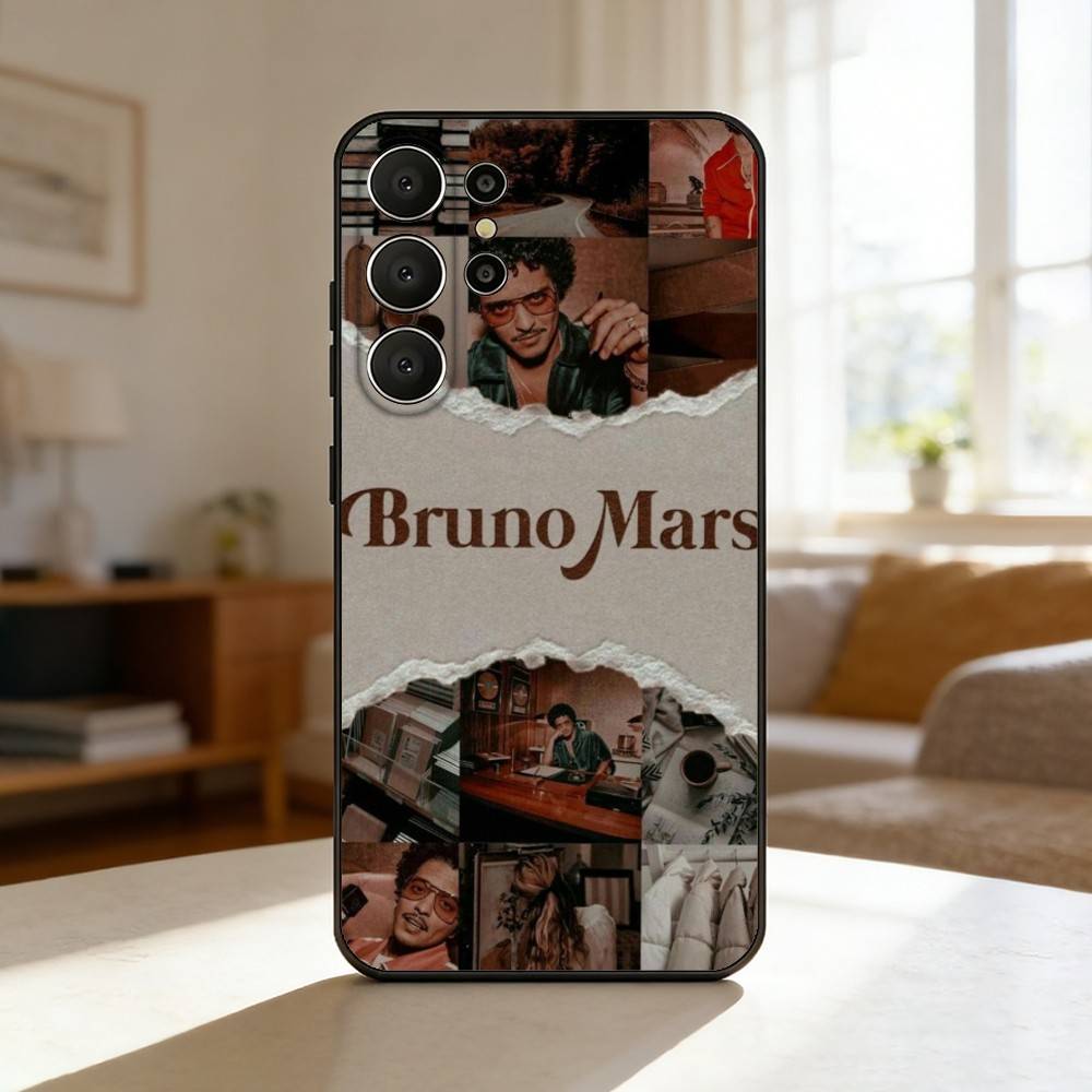Singer B-Bruno M-Mars Phone Case For Samsung S26,S25,S24,S21,S22,S23,S30,Ultra,S20,FE,Lite,10,9,Black Cover