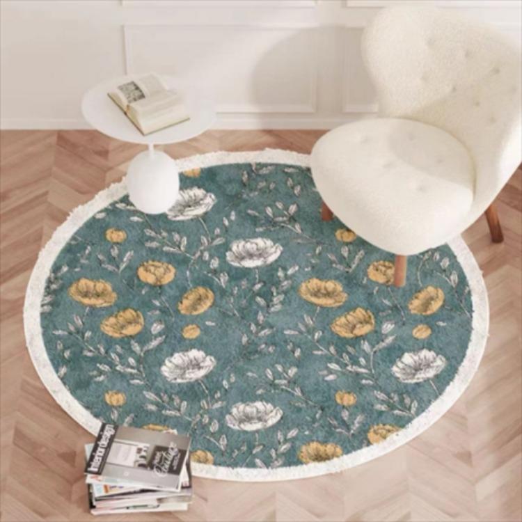 Circular Living Room Flower Shaped Carpet Bedroom Bedside Sofa Coffee Table Computer Chair Anti Slip and Wear-resistant