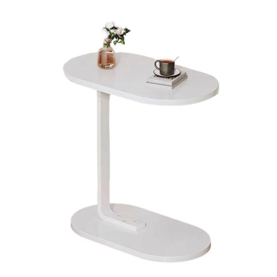 С-образный Приставной Столик Гостиная Спальня Уголок Офиса Металлический Каркас Кофейный Столик Прикроватная Тумбочка Современный Овальный Боковой Столик для Дивана Кушетки Маленькое Пространство