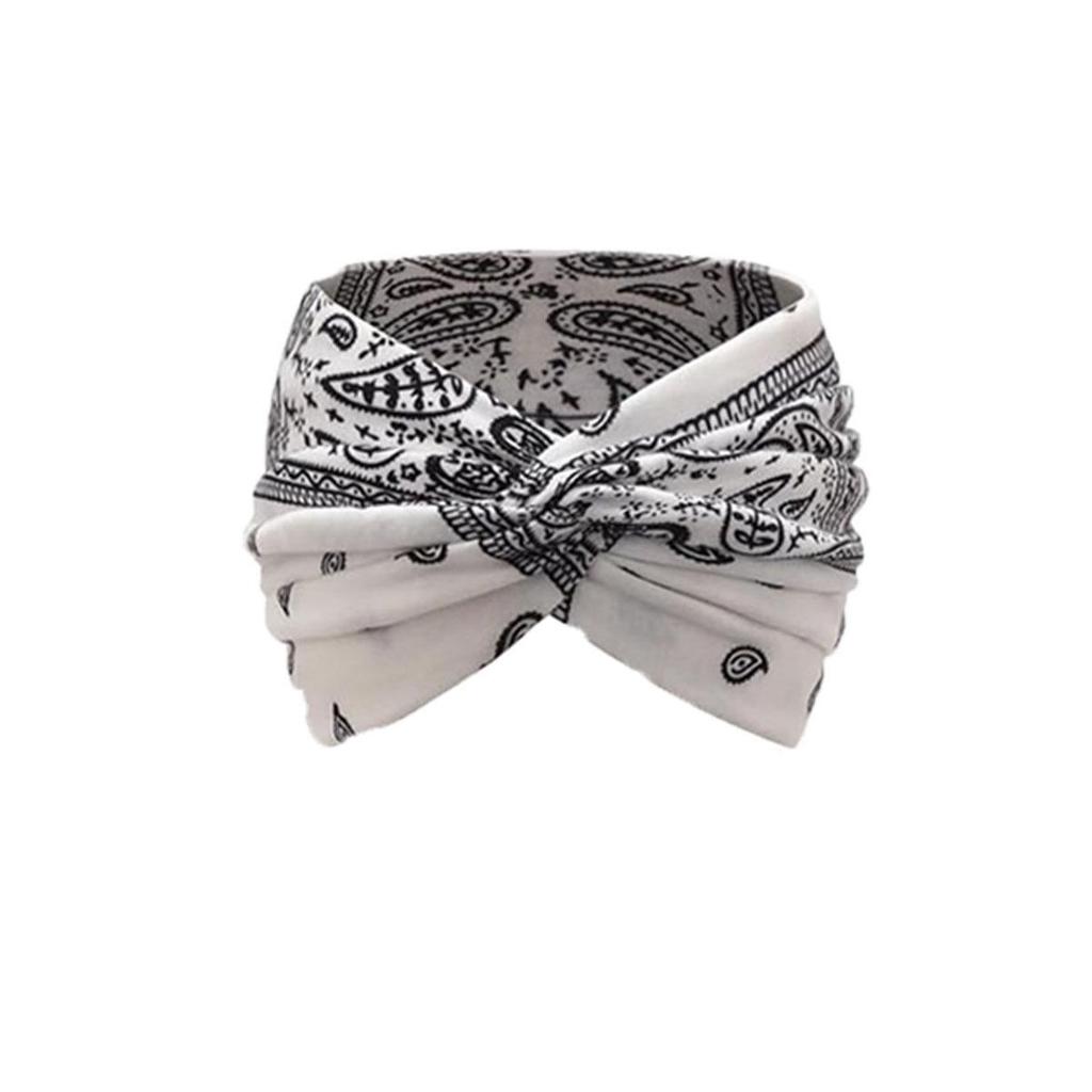 Богемная женская нескользящая повязка для йоги – Широкая, эластичная, влагоотводящая для бега и тренировок