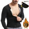 Sauna Suit For Men Sweat Jacket Long Sleeve Zipper Shirt Workout Heat Trapping Slimming Shapewear Tank Tops Sport Sweatshirt Waist Trainer Body Shaper