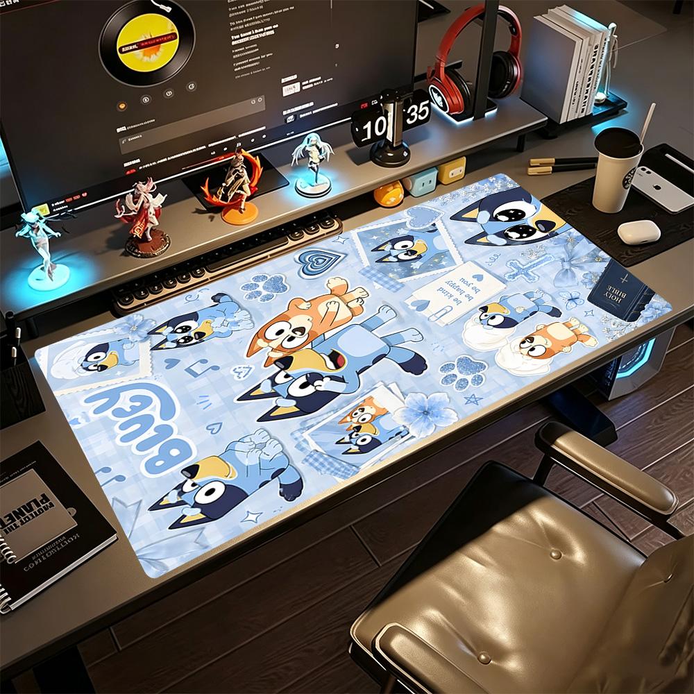 Bluey Large Mouse Pad Gaming Laptop Mouse Pad Study Desk Mat Non-Slip Rubber Bottom Computer Decor Item Office Use