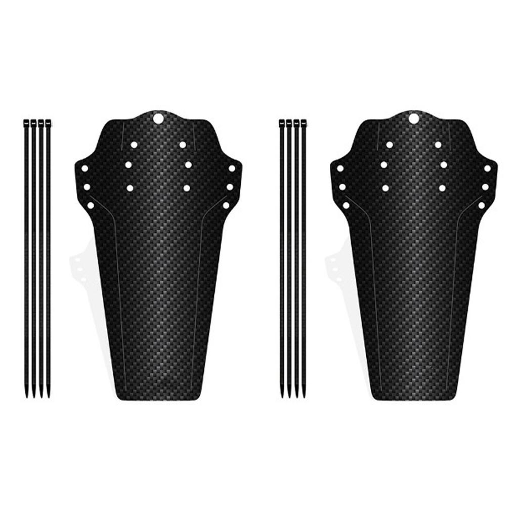2 PCS Bike Fenders Mountain Road Bike Mudguards Front Rear Universal Bike Accessories Carbon Fiber Type