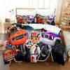 3D Print Blaze N Monster Machines Bedding Set Cartoon Duvet Cover Double Twin Full Queen King Adult Kid Bedclothes Quilt Co