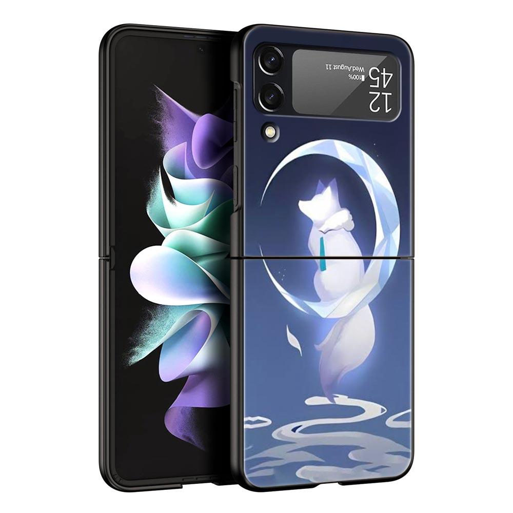Чехол для телефона Samsung Galaxy Z Flip 3 4 5 Жесткий Черный Складной ПК Для Samsung Z Flip3 Чехол Honkai Star Rail Игра Тот же стиль