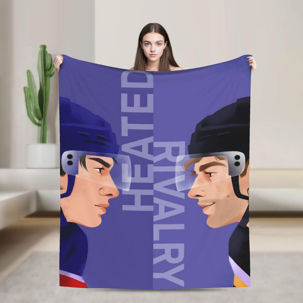 Heated Rivalry My self Portrait common loon Knitted Blanket Coral Fleece Plush Lightweight Thin Throw Blanket for Bed Bed Rug