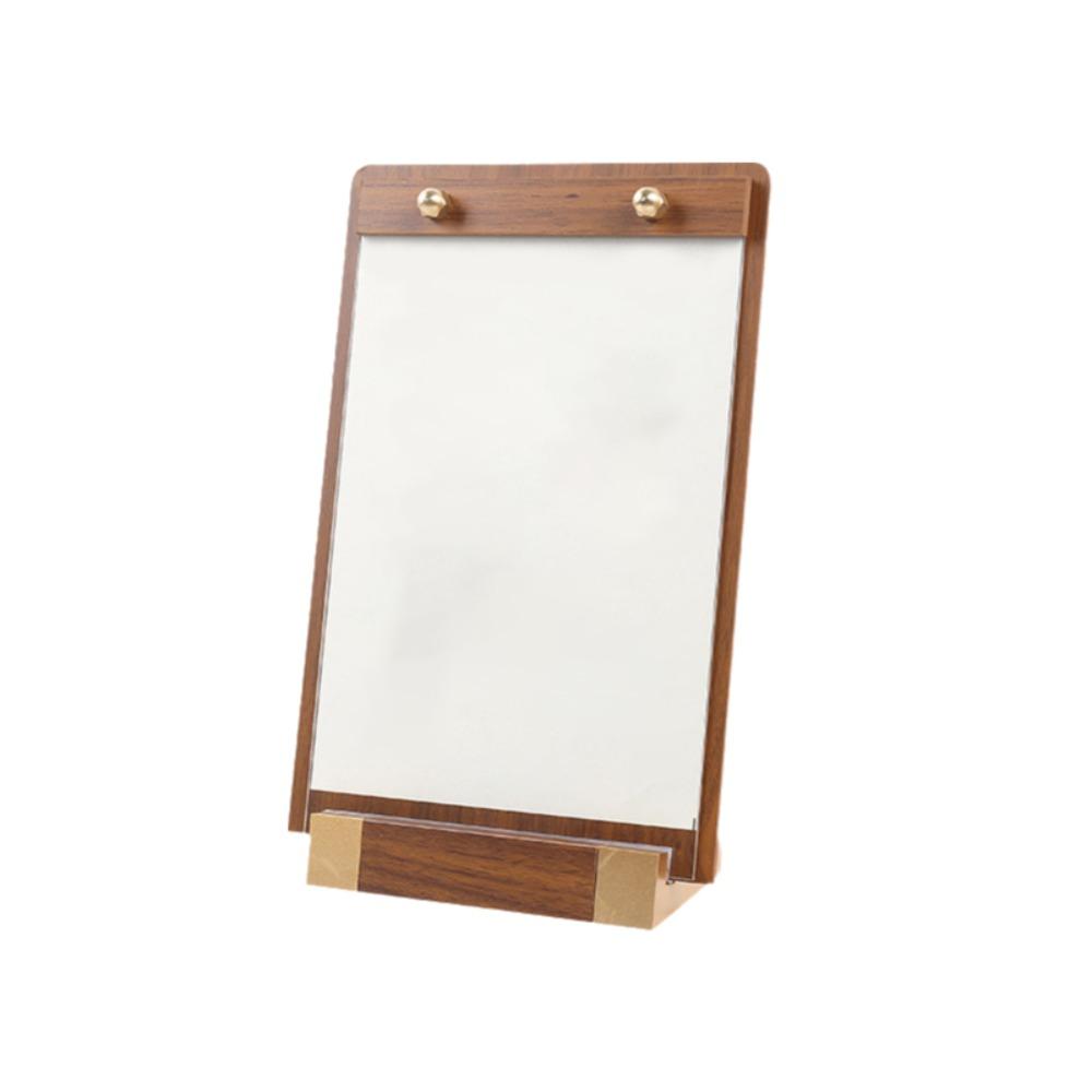 A4/A5 Walnut Wood Menu Clipboard Non-slip Base Detachable Table Sign Holder Horizontal/Vertical Menu Flyer Paper Stand Hotel