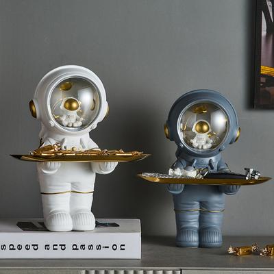 Лоток для хранения статуи космонавта, смола, скульптура космонавта, держатель для ключей, скандинавский домашний декор, настольная фигурка для гостиной, украшения